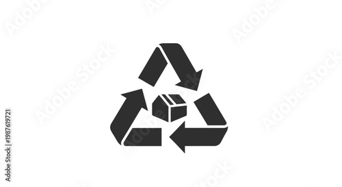 Recycling symbol made of arrows.