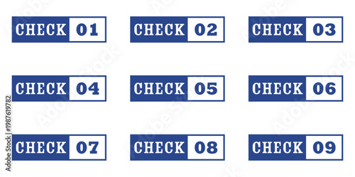 イラスト素材：ポイント,重要,チェック,注目,注意,数字	
