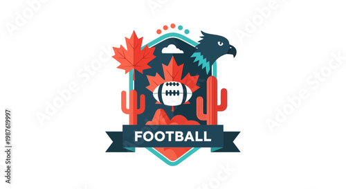 American Football Sports Team Logo Design.