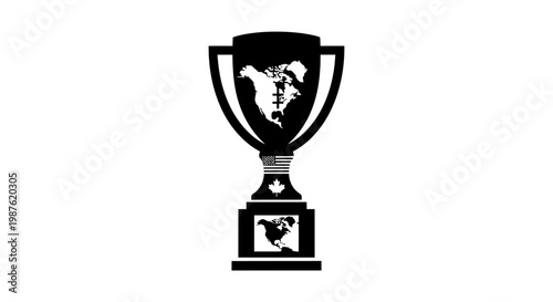 Trophy Cup Award Symbol Black.