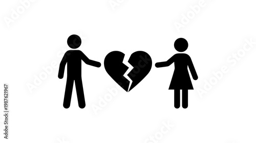Broken Heart Relationship Concept