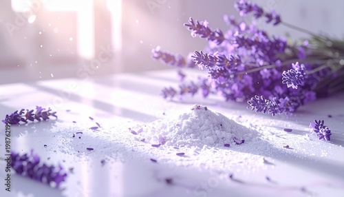 Lavender Spa Day - Aromatic Flowers and Bath Salts for Relaxation.