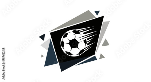 Soccer Ball in Motion Graphic Design.