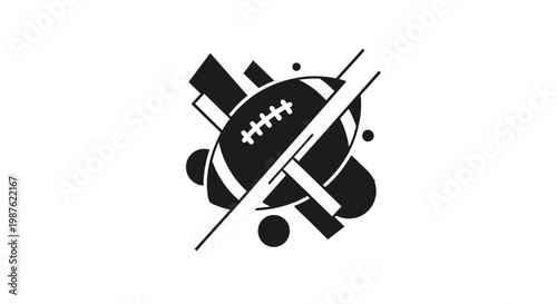 American Football Sports Icon Design.