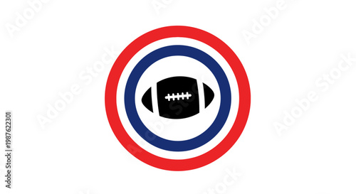 American Football Logo Icon Symbol.