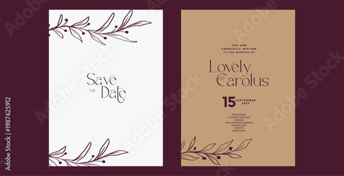 Soft ivory background with delicate gold foil roses, peonies, and eucalyptus leaves. Minimal luxury layout with modern calligraphy typography and soft glowing accents.