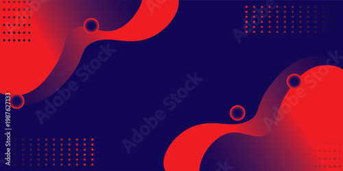 hand drawn abstract background with red and navy colors vector