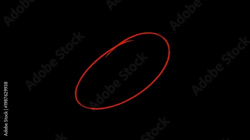 Circle marker loop on transparent background, ideal for dynamic design elements, modern concept backgrounds, abstract illustrations, and vibrant graphic projects.