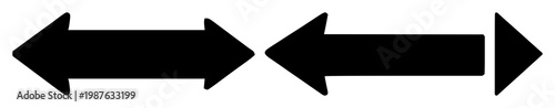 Arrow icon set with a left-facing direction featuring a bold silhouette, navigation, and interface with symbols and pointers