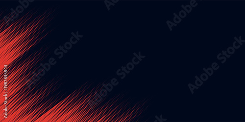 fast-paced abstract composition using sharp red diagonal lines over a black base, creating a sense of raw power, speed, and grit