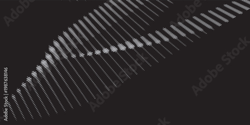 Monochrome printing raster, abstract halftone background.