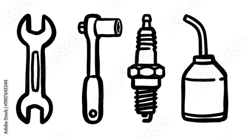 Mechanical tools illustration