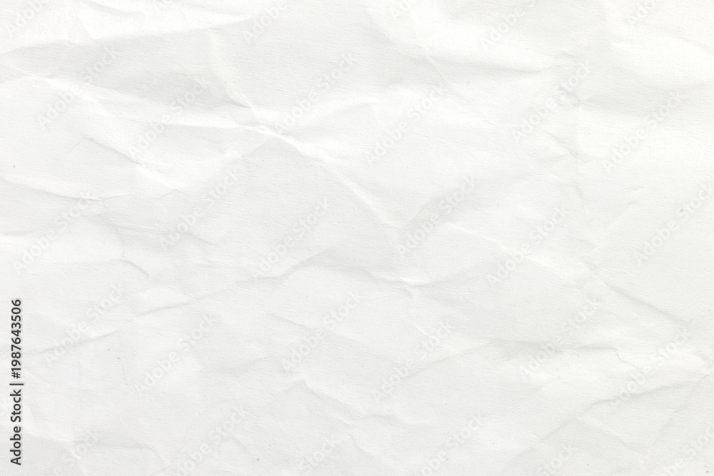 Naklejka premium Delicate White Parchment Style Crumpled Paper Texture
