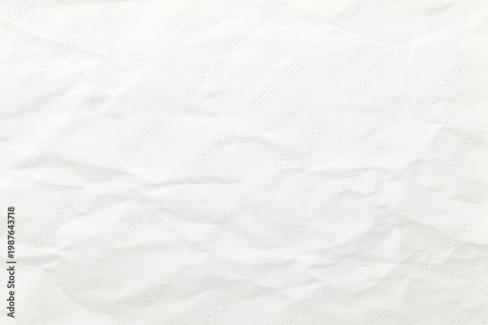 Fototapeta premium Abstract White Crumpled Paper Texture with Soft Shadows