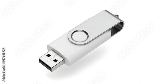 Wallpaper Mural Modern white and silver swivel usb flash drive memory stick Torontodigital.ca