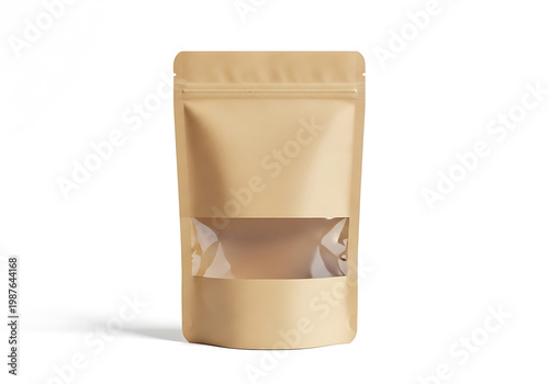 Wallpaper Mural Blank kraft paper pouch with transparent window for sustainable food packaging Torontodigital.ca