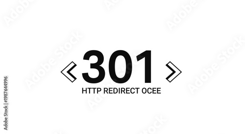 301 HTTP Redirect Status Code SEO Vector Illustration