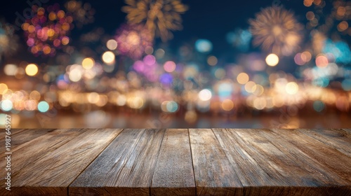 bokeh lights on fireworks background, Advertisement, Print media, Illustration, Banner, for website, copy space, for word, template, presentation