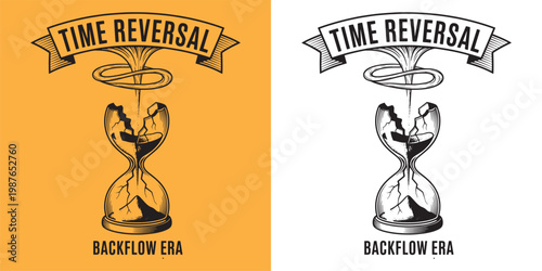 Broken Hourglass with Sand Flowing Upwards, Time Reversal Backflow Era
