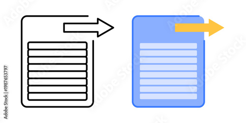 Buffering queue state symbol. Partially filled container with delayed output arrow. AI buffering and processing delay concept. Simple geometric illustration.