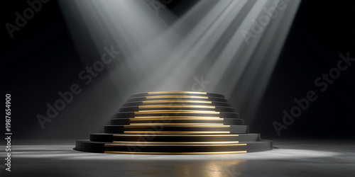 Executive ambition and continuous growth illustrated through infinite staircase design symbolizing leadership progression success mindset and long term strategic corporate achievement vision concept