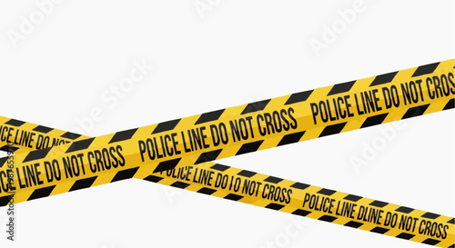 Police Crime Scene Tape Investigation Warning Concept