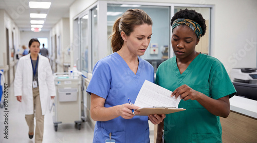 International Nurses Day nurses handover shift discussing patient care teamwork collaboration professional healthcare medical communication hospital celebration editorial magazine content