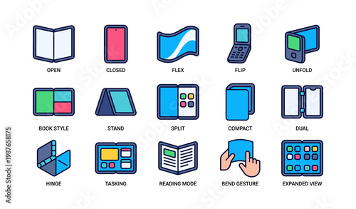 Diverse smartphone designs: open, closed, flex, flip, and more