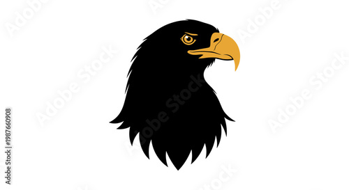Powerful Eagle Head Mascot Vector Illustration