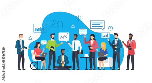 Diverse business team collaboration.