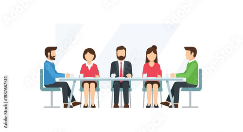 Business people sitting at table.