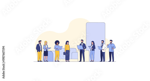 Diverse group of business people.