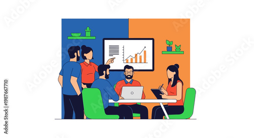 Business people in meeting room.