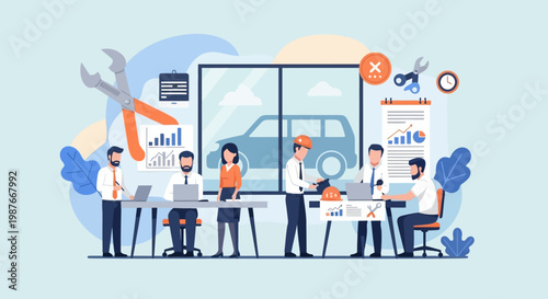 Business people working together office.