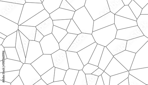 Black and white abstract voronoi pattern for modern background and design element. Vector Format Illustration. EPS10 