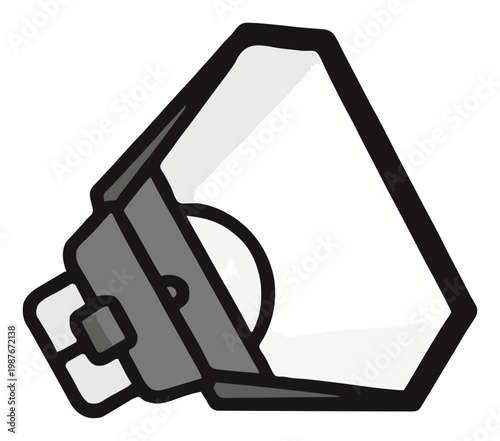 Studio lighting softbox perspective vector illustration. Generative AI