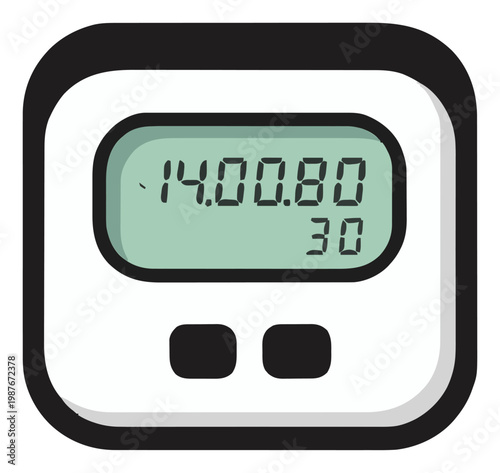 Smart thermostat home automation icon on white. Generative AI