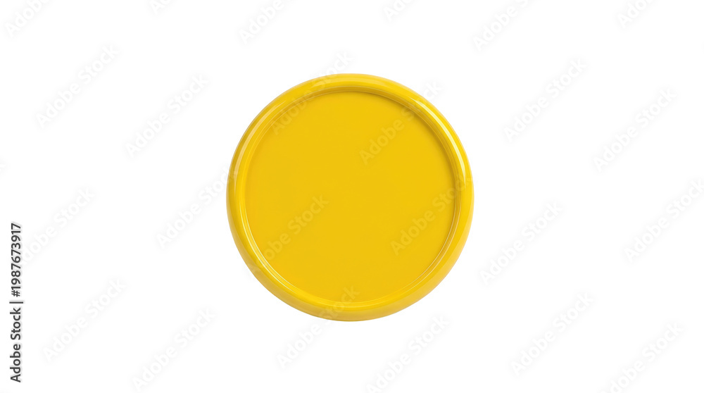 Naklejka premium Abstract Yellow Circle Shape Isolated White Background