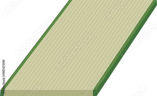 たたみ1畳を斜めから見たイメージイラスト