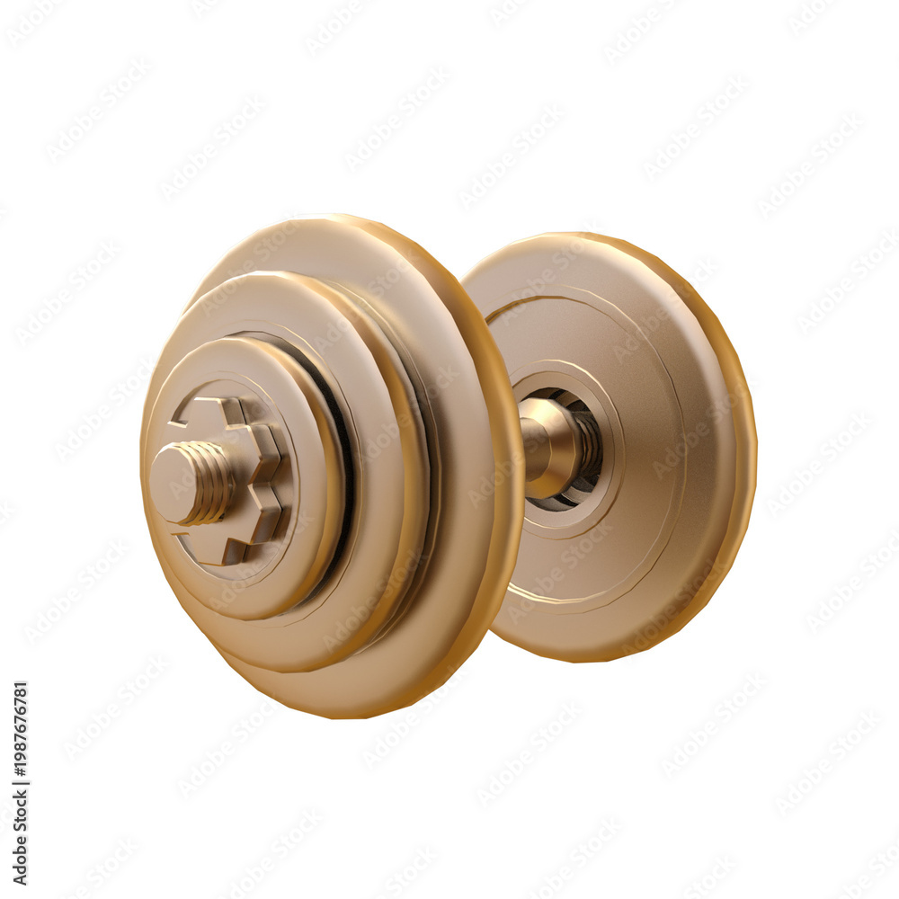 Obraz premium Brass door knob with screw and backplate on white background