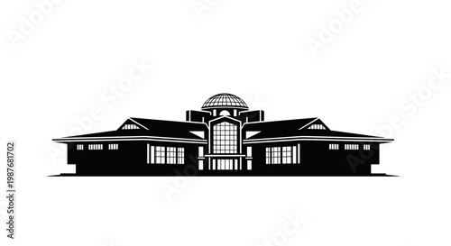 Large Building With Many Windows.