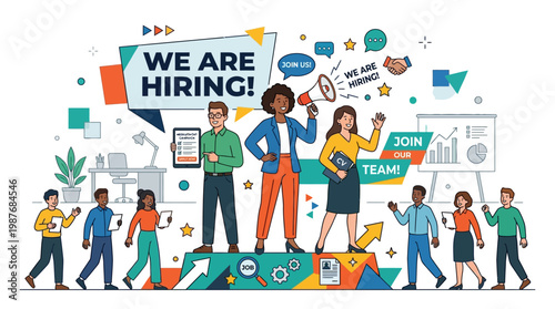 Diverse People Hiring Recruitment Team.