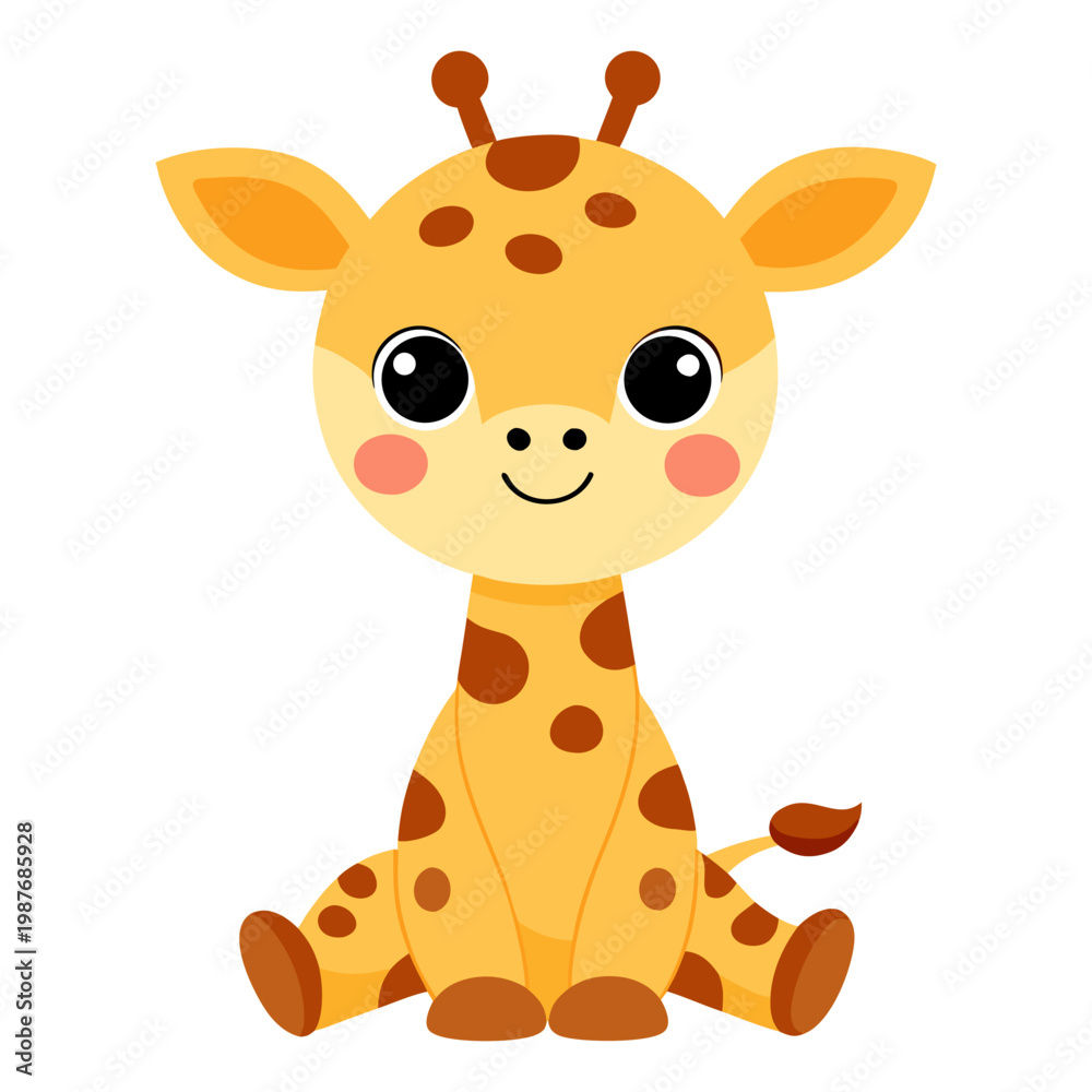 Fototapeta premium Cute baby giraffe