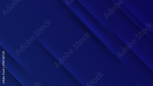 Minimalist navy blue background with clean diagonal lines and subtle shadows perfect for technology branding
