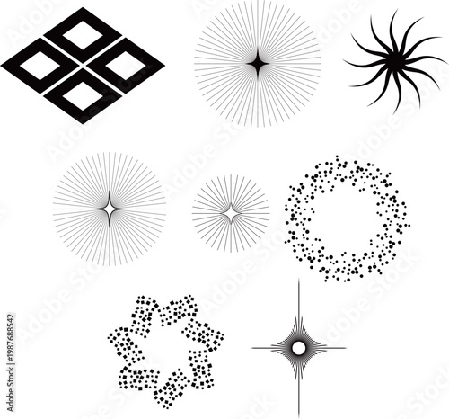 ケルト風円・模様の素材デザインセット