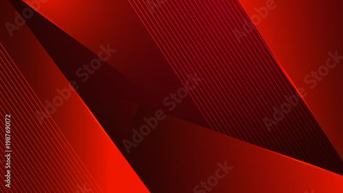 Elegant deep red and burgundy geometric shapes with fine diagonal lines creating a sophisticated professional corporate atmosphere