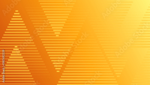 Warm yellow and orange geometric background with linear striped triangular patterns