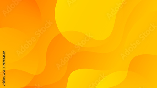 Energetic yellow and orange gradient background with organic fluid wave shapes and bright liquid motion effects