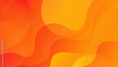 Vibrant orange and red abstract background featuring smooth fluid waves and dynamic liquid gradient transitions