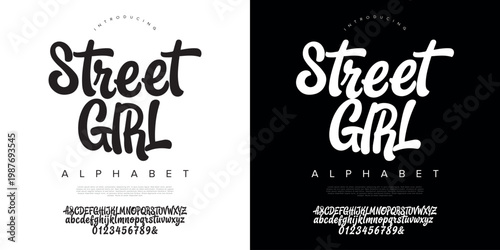 Street Girl Girly Graffiti Script Font for Feminine Urban Streetwear and Modern Brand Identity Design